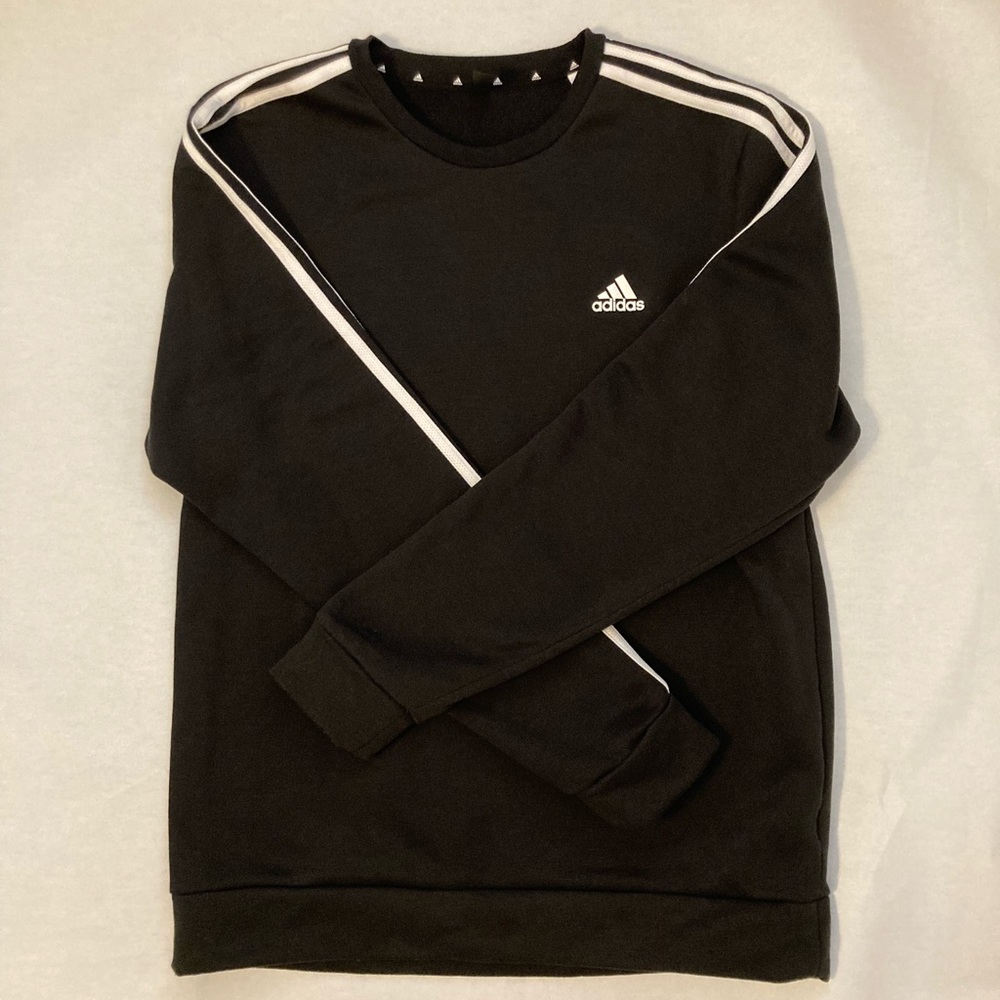 EUC Adidas Like New Track Style Black Sweatshirt - Men’s Large